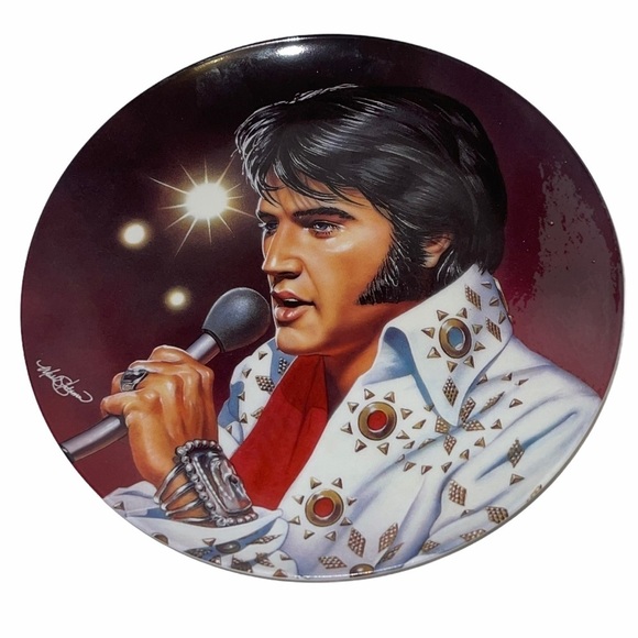 Elvis Presley Las Vegas Live Delphi Bradex Plate - Picture 1 of 2